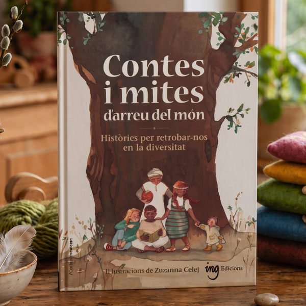Portada del llibre Contes i mites d’arreu del món, il·lustrada per Zuzanna Celej.