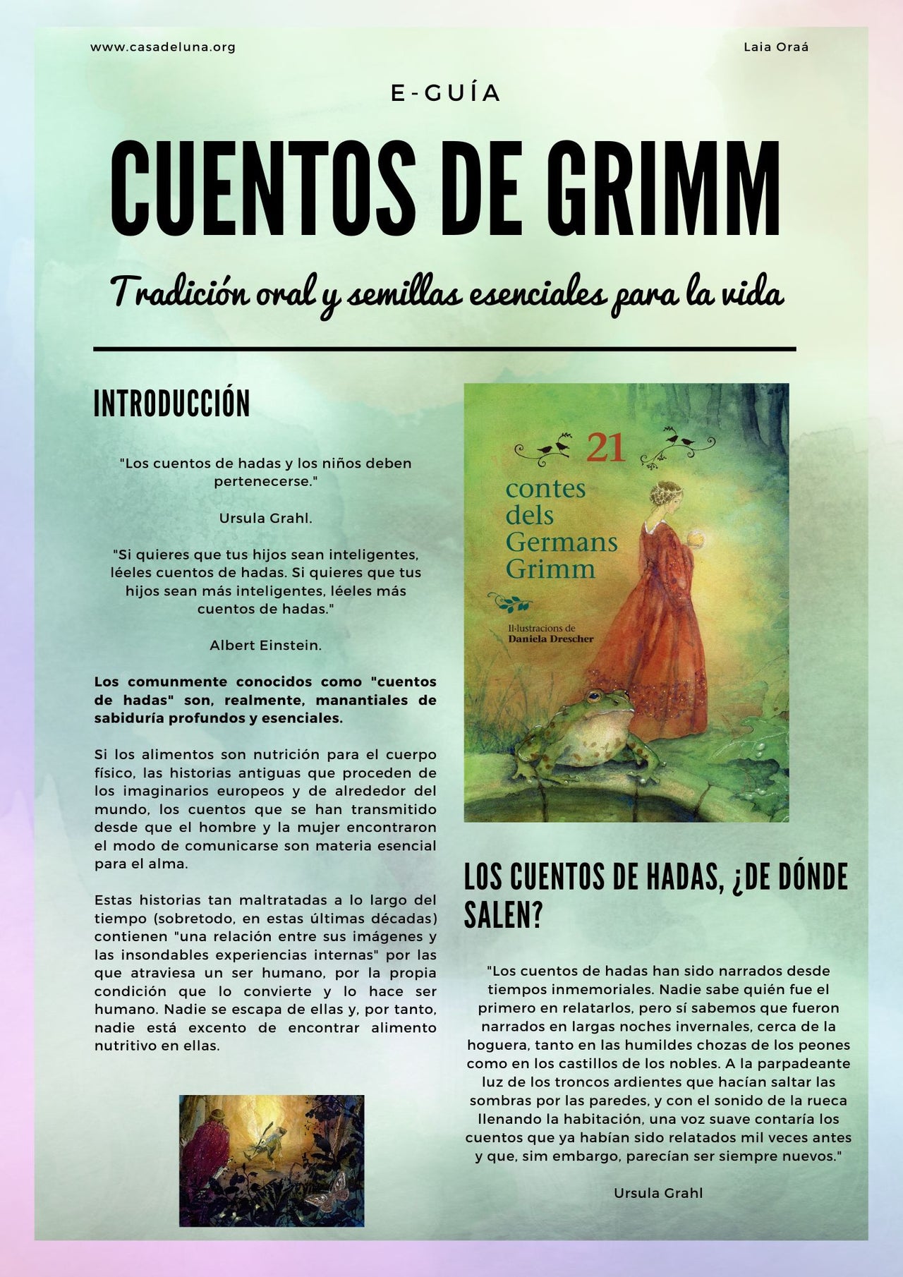 E-Guía "Cuentos de Grimm: Tradición oral y semillas esenciales para la vida"