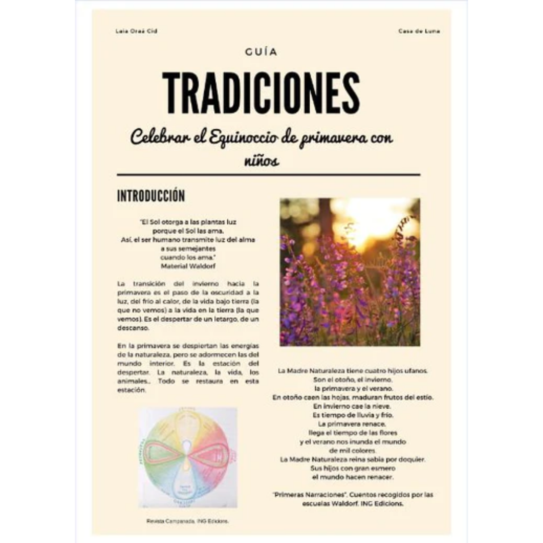 E-guía Tradiciones: Celebrar el equinoccio de primavera con niños (producto digital)